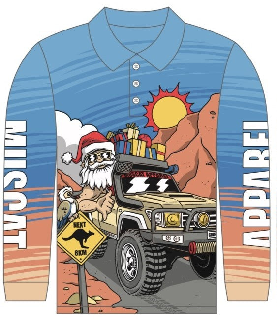 Santas Gone Bush| Long Sleeve Fishing Shirt