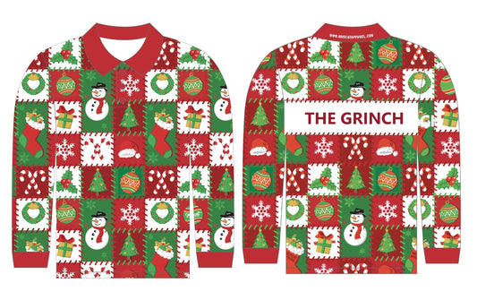 The 'THE GRINCH' Patchwork Long Sleeve Shirt