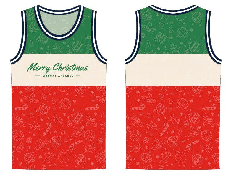 '26' Patterned Christmas Colour Block | Jersey