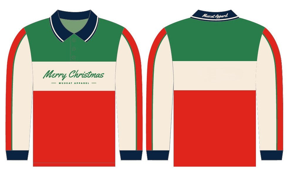 '26' Christmas Colour Block | Long Sleeve Shirt