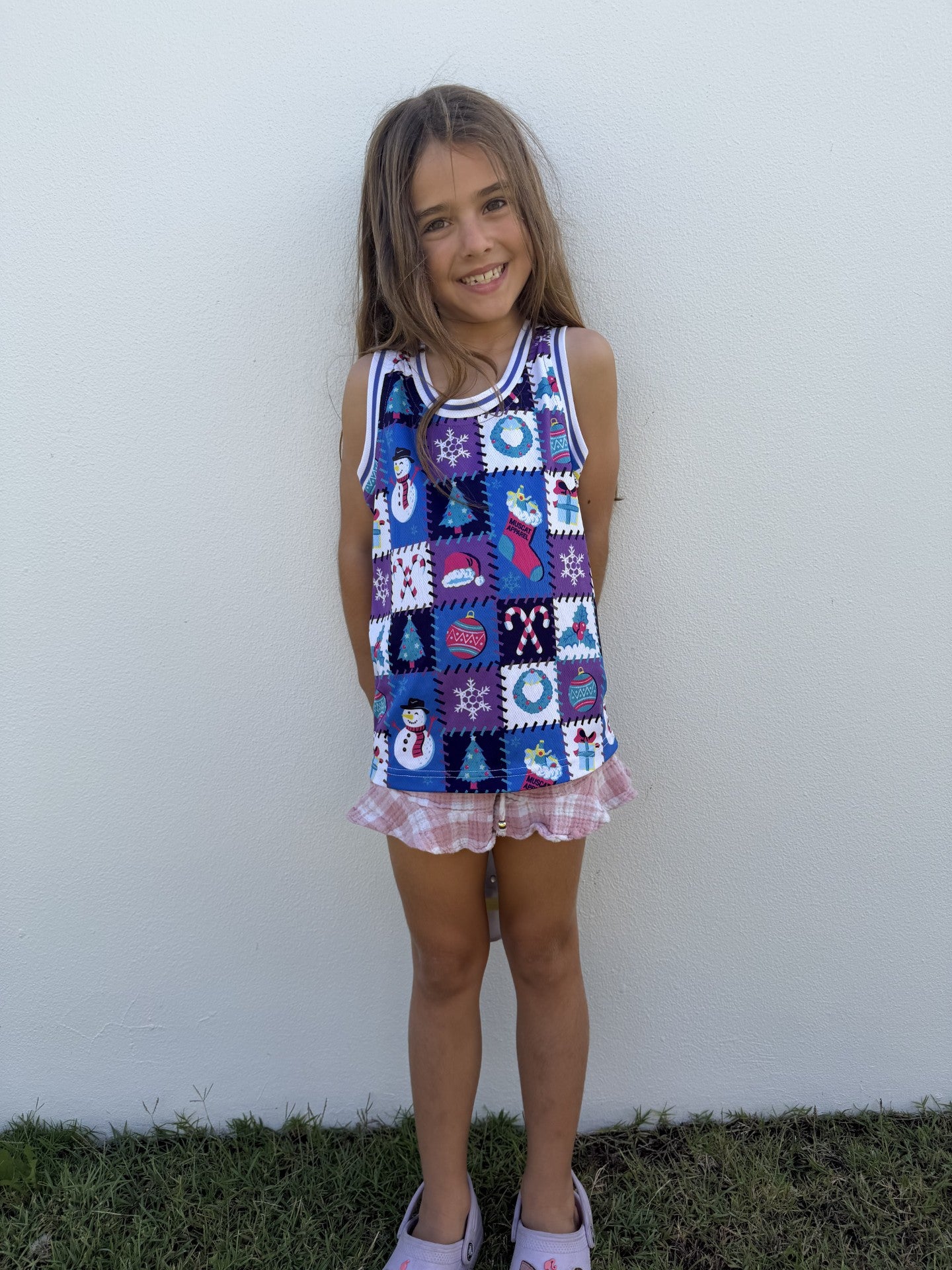 PRE ORDER | Personalised | KIDS | Purple Patchwork | Jersey